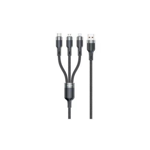 AWEI CL-975 USB-C/Lightning/mico3in1 kábel fekete