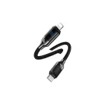 USAMS USB-C to Lightning kábel 30W 1.2m Digital Display Zinc Alloy Gyors Töltésű adatkábel HX Seri