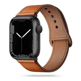   TECH-PROTECT LEATHERFIT Apple Watch 8/9/10/11/SE/ULTRA készülékhez tok (44/45/46/49 mm) barna