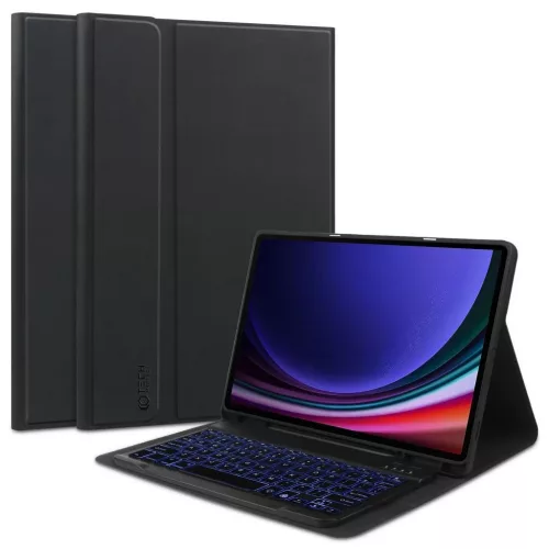 TECH-PROTECT SC toll + billentyűzet – Samsung Galaxy Tab S9 FE+ PLUS 12.4 készülékhez (X610 / X616B) fekete
