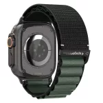SPIGEN WBF1 BAND Apple Watch szíj 8/9/10/11/SE/ULTRA készülékhez (44/45/46/49 mm) fekete/zöld