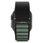 SPIGEN WBF1 BAND Apple Watch szíj 8/9/10/11/SE/ULTRA készülékhez (44/45/46/49 mm) fekete/zöld