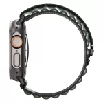 SPIGEN WBF1 BAND Apple Watch szíj 8/9/10/11/SE/ULTRA készülékhez (44/45/46/49 mm) fekete/zöld