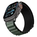 SPIGEN WBF1 BAND Apple Watch szíj 8/9/10/11/SE/ULTRA készülékhez (44/45/46/49 mm) fekete/zöld