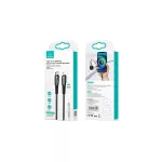 USAMS fonott kábel USB-C to Lightning Smart Power-off 20W PD 1.2m fekete SJ518USB01 (US)