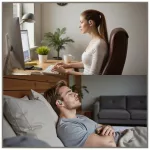 Bluetooth fejhallgató 4smarts SkyBuds OWS with AI screen bézs