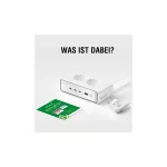 4smarts 6in1 65W GaN hosszabbító kábel fehér