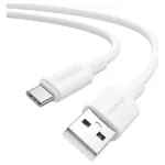 USAMS U90 kábel 3A USB-A to USB-C fehér