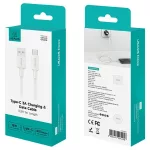 USAMS U90 kábel 3A USB-A to USB-C fehér
