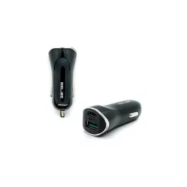 Beline 1xUSB és 1xUSB-C 5A 30W töltőfej (csak fej) fekete