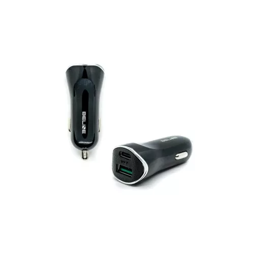 Beline 1xUSB és 1xUSB-C 5A 30W töltőfej (csak fej) fekete