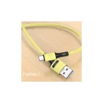 USAMS U52 USB-C 2A gyors töltőkábel 1m sárga SJ436USB03 (US-SJ436)