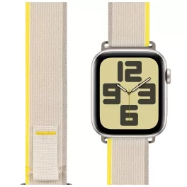   OBAL:ME textil szíj Apple Watch 42-49mm M-L készülékhez bézs/sárga