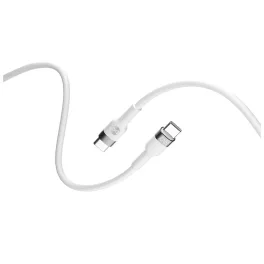 Forever Flexible kábel USB-C–USB-C 1,0 m 60W fehér