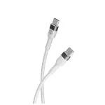 Forever Flexible kábel USB-C–USB-C 1,0 m 60W fehér
