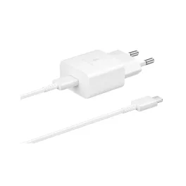   EP-T1510EWE + EP-DA705BWE Samsung 15W utazó töltő + USB-C/USB-C adatkábel fehér - csomagolás nélküli gyártói