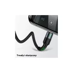 USAMS kábel pleciony U26 3w1 0.35m 2A Fast Charge (lightning/microUSB/USB-C) SJ410USB01 (US-SJ410)