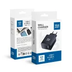 Blue Star hálózati töltő USB C+USB-A PD QC4.0 3A 25W, fekete
