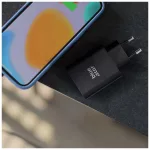 Blue Star hálózati töltő USB C+USB-A PD QC4.0 3A 25W, fekete