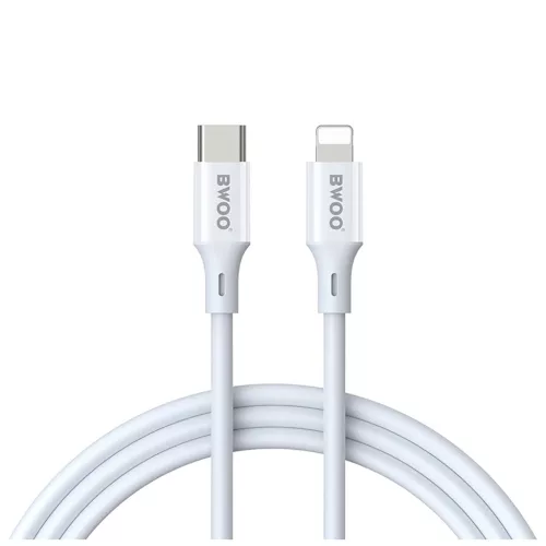 BWOO kábel USB-C – Lightning 1 m 27W ABS + TPE X283 C-L fehér
