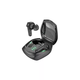   Hoco MAGIC GAMING bluetooth fülhallgató SZTEREO (v5.3, TWS, mikrofon, gamer, LED jelzés + töltőtok) FEKETE (EW28)