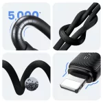 USAMS KY Series kábel US-SJ694 2.4A Lightning to USB-A 2m fehér