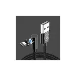 USAMS U54 mágneses szögelt kábel 1m Lightning fekete SJ444USB01 (US-SJ444)