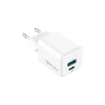 Forever TC-08-20AC GaN PD QC töltő 20W 1x USB-C, 1x USB fehér