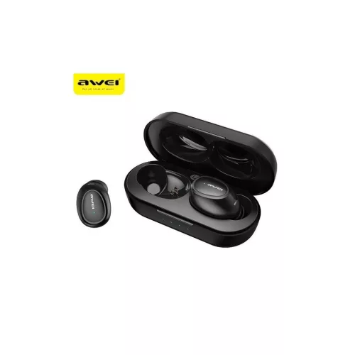 AWEI Bluetooth 5.0 T16 TWS fülhallgató + dokkoló állomás fekete