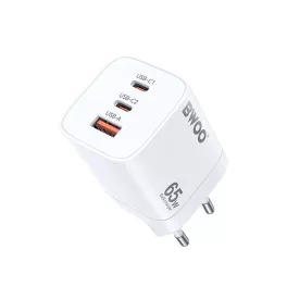 BWOO CDA147PD 65W 2x USB-C + USB-A falitöltő fehér