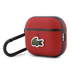 Lacoste Petit Pique Croc Logo Patch tok AirPods Pro 3 készülékhez piros