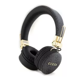   Guess PU Leather 4G Metal Logo Vezeték Nélküli Fejhallgató fekete