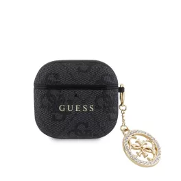   Guess 4G Script PC/PU Charm tok AirPods 4 készülékhez fekete