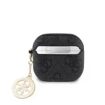 Guess 4G Script PC/PU Charm tok AirPods 4 készülékhez fekete