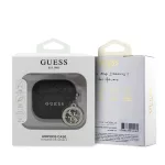 Guess 4G Script PC/PU Charm tok AirPods 4 készülékhez fekete