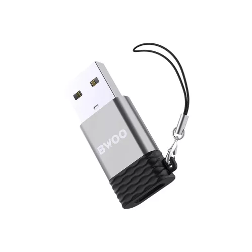 BWOO USB-C–USB OTG adapter BZ-38 szürke
