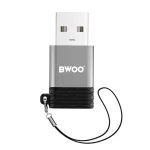 BWOO USB-C–USB OTG adapter BZ-38 szürke