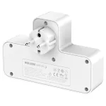 Beline hálózati elosztó LED backlight-del, 2xUSB-A/USB-C/2xAC, fehér