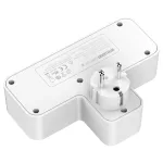 Beline hálózati elosztó LED backlight-del, 2xUSB-A/USB-C/2xAC, fehér