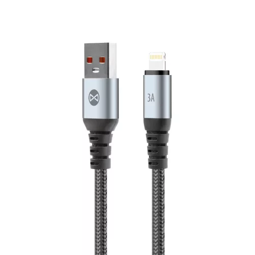 Forever Braix USB–Lightning kábel 1,0 m 3A fekete