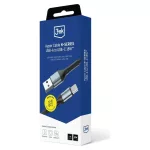 Kábel 3MK Hyper Cable N-SERIES USB-A to USB-C 1m 9V/2A 18W fekete