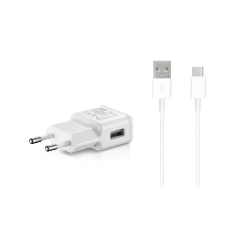 EP-TA200EWE + EP-DG970BWE Samsung 15W utazótöltő + USB-C adatkábel fehér - csomagolás nélküli gyártói