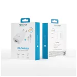 Forever TC-01 1× USB 2A töltő Lightning kábellel fehér
