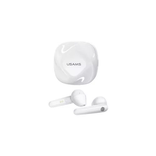 Usams SD01 bluetooth fülhallgató SZTEREO (v5.0, TWS, mikrofon, zajszűrő + töltőtok) FEHÉR (BHUSD01)