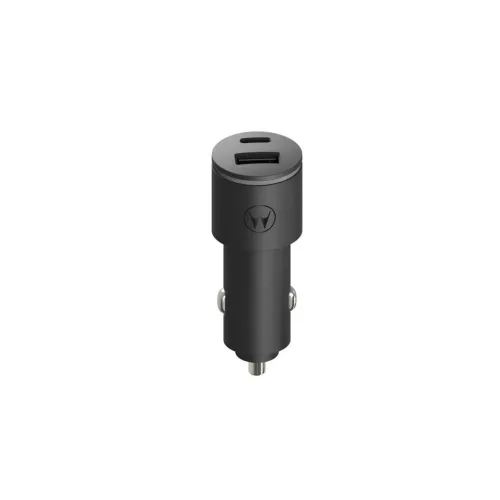 Motorola TURBOPOWER autós töltő USB+Type-C aljzat (45W, PD gyorstöltő 3.0) FEKETE (B0DJH9HFNR)