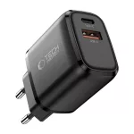 TECH-PROTECT NCA45W-GAN 2-PORT hálózati töltő PD 45W / QC3.0 fekete