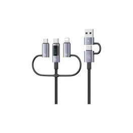   USAMS kábel 6in1 Fast Charging 60W 1.2m adatkábel digital display alumínium ötvözet Sufeng SJ71 Series
