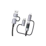 USAMS kábel 6in1 Fast Charging 60W 1.2m adatkábel digital display alumínium ötvözet Sufeng SJ71 Series
