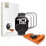 TECH-PROTECT EASY SET FLEX+ hibrid üvegfólia 3 PACK Apple Watch S10 / S11 46mm készülékhez fekete