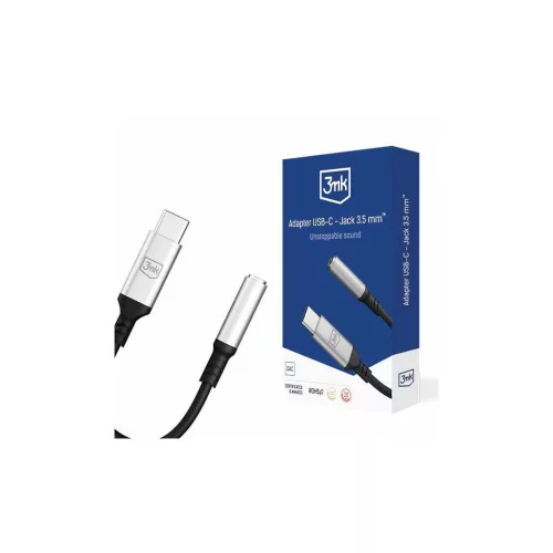3MK USB-C adapter – Jack 3,5 mm DAC fekete